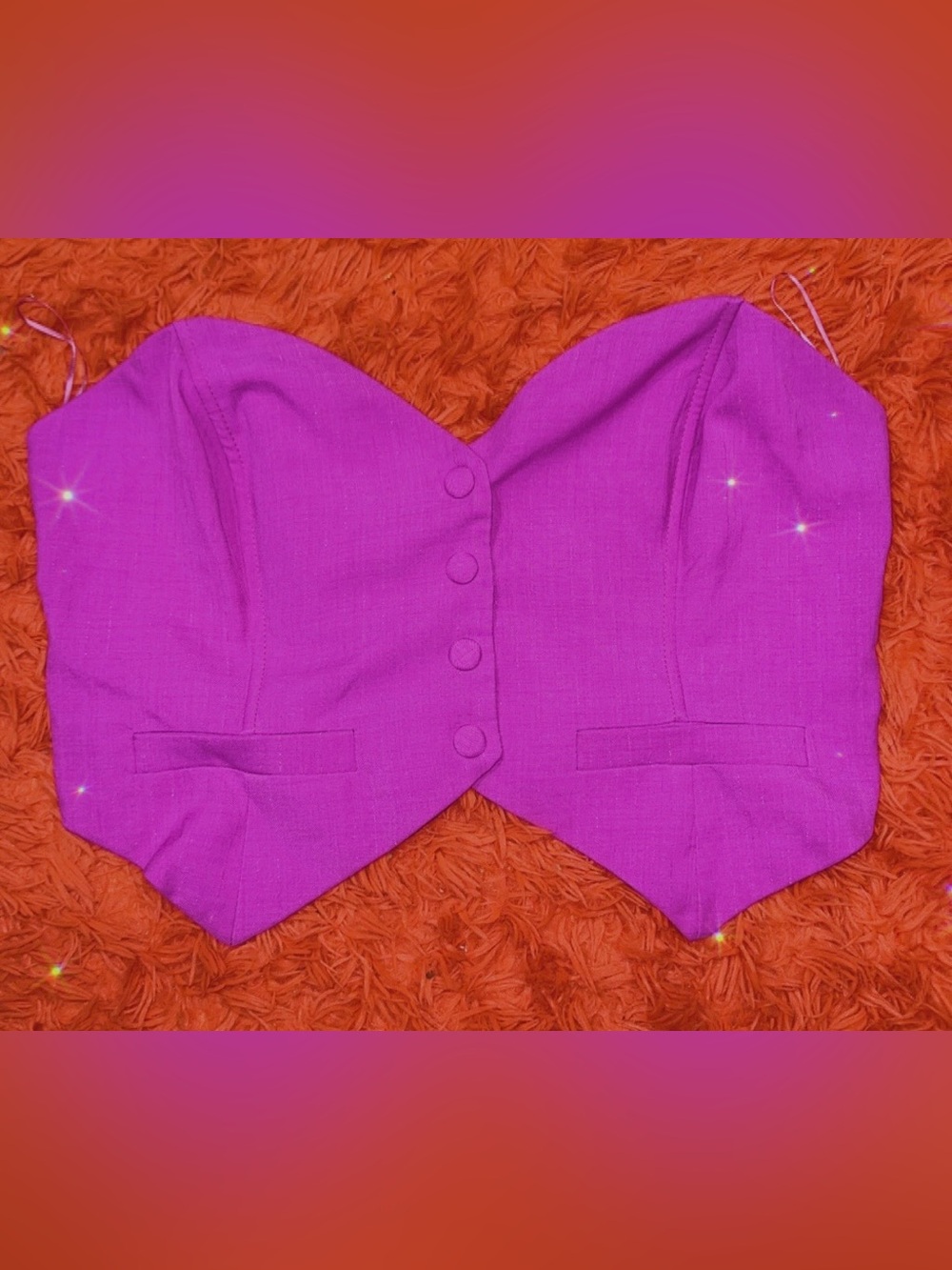 Fashion Nova Strapless Bustier Top in Fuchsia